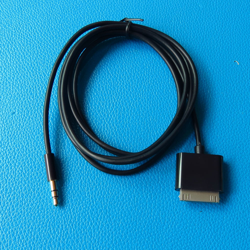 30 Pin Dock Connector Male to 3.5mm Male Jack Car Stereo Auxiliary AUX Audio 1.5m Cable for Apple iPod iPhone iPad