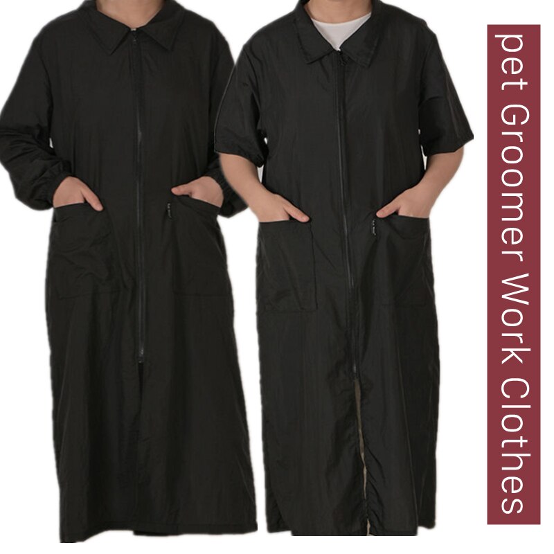 M -2xl dierenverzorging knippen werkkleding kappers lange mouwen werkkleding kapper winkelbediende schort  g1014
