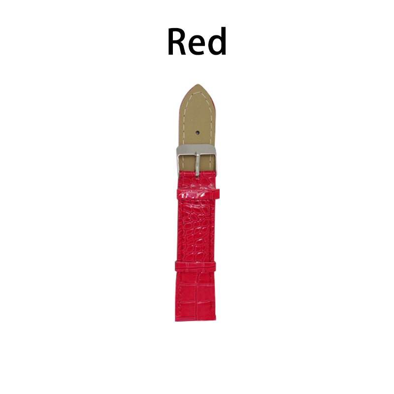 20mm masculino feminino couro do plutônio do vintage relógio de pulso banda pulseira cinto pulseiras correia pulseira relógio acessórios: Red