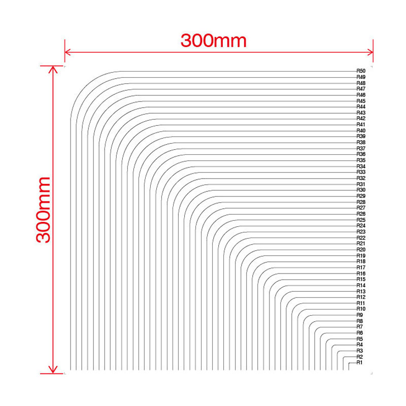 Factory Inspection Standard Fillet Gauge Radius Diameter Measuring Instrument R Miter Square Angle Gauge R 0.1mm -R 50mm