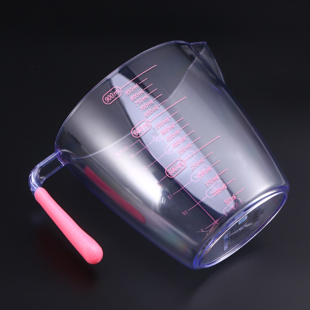 900ml Transparent Measuring Cup with Marking Scales Baking Kitchen Measuring Pitcher Measuring Cup