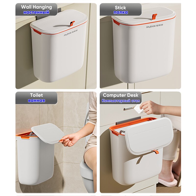 Trash Can Kitchens Cabinet Door with Lid Kitchen Trashs Bin Garbage Bins Wall Mounted Hanging Trash Bin Counter Garbage Bins