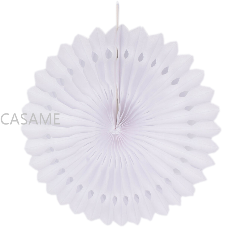 5Pcs Kleur Tissue Papier Cut-Out Papier Fans Pinwheels Opknoping Bloem Papier Ambachten Voor Wedding Party Verjaardag Decor levert: Deep Sapphire