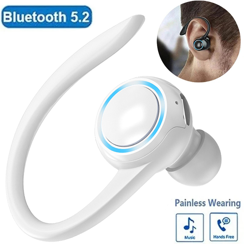 Portable Headset 5.2 Ear Hook Type Low Delay Noise Reduction Single Ear Sports Running Business Wireless Game Earphones With Mic