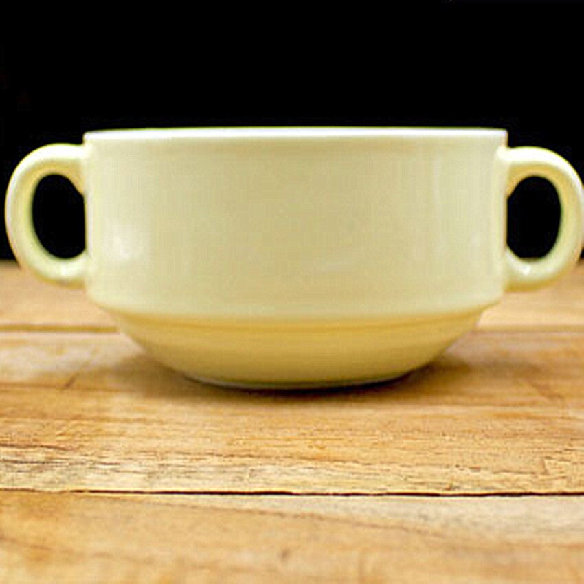 Handle Soup Bowl 300ml Microwaveable Containers Soup mugs ceramic coffee tea milk cup nice