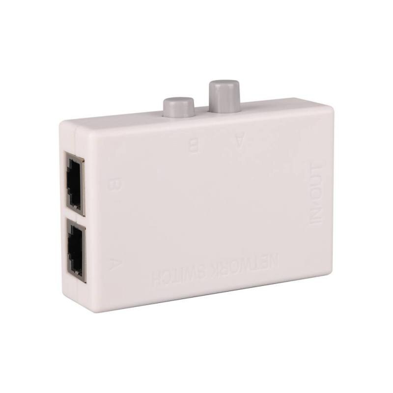 EDAL Mini 2 Port RJ45 RJ-45 Network Switch Ethernet Network Box Switcher Dual 2 Way Port Manual Sharing Switch Adapter HUB