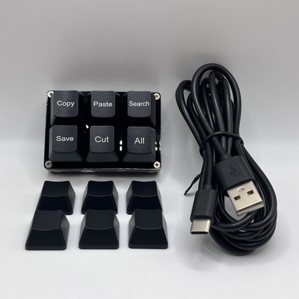 6 taster kopier lim inn søk lagre klipp tastatur enhånds osu-tastatur programmerbar mekanisk snarvei makro tastatur for arbeidsspill