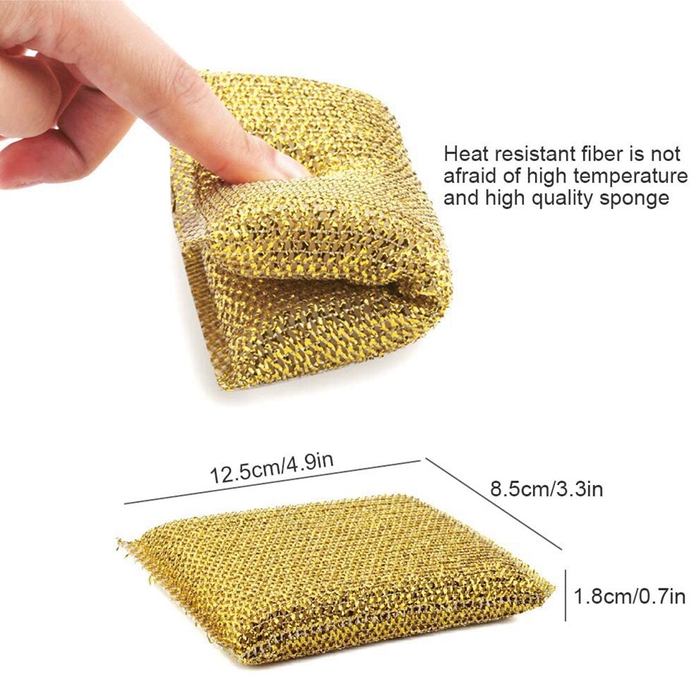 Kitchen Scrubbing Sponges Non-Scratch Scrubbing Cleaner Sponges Multi-Surface Non-Metal Dish Scouring Scrubbers