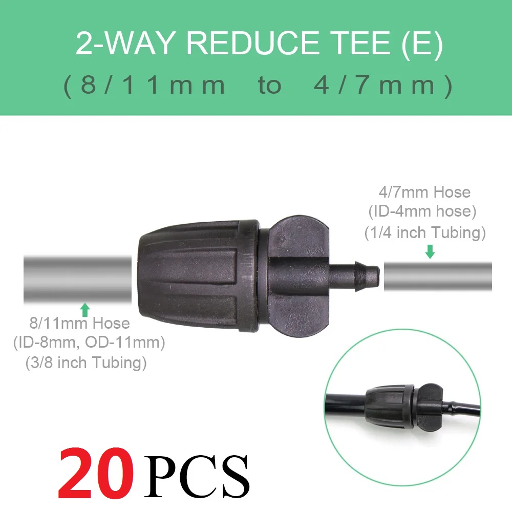 8/11 mm Wasserschlauchanschluss, Gartendusche, Schloss, Kupplungsadapter, 3/8 Zoll Bewässerungsverbindungen für Gartenschläuche: Silber