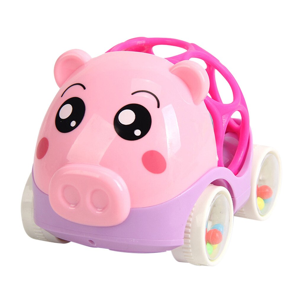 Grappige Baby Speelgoed Voor 3 Tot 24 Maanden Rammelaar En Roll Auto Baby Hand Grabed Speelgoed Auto Speelgoed Voor Kinderen: Rood
