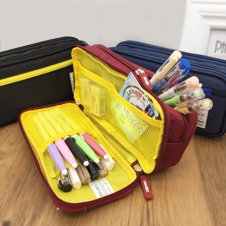 Large-capacity Pencil Case, Double-layer Multi-function Student Pencil Case, Korean Pencil Case