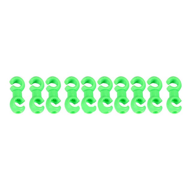 10Pcs S Vormige Haak Clips Fiets Cross Kabel Netjes Ties Holder Verzamelen Roterende S Stijl Gesp Clip Fiets Acces: Green