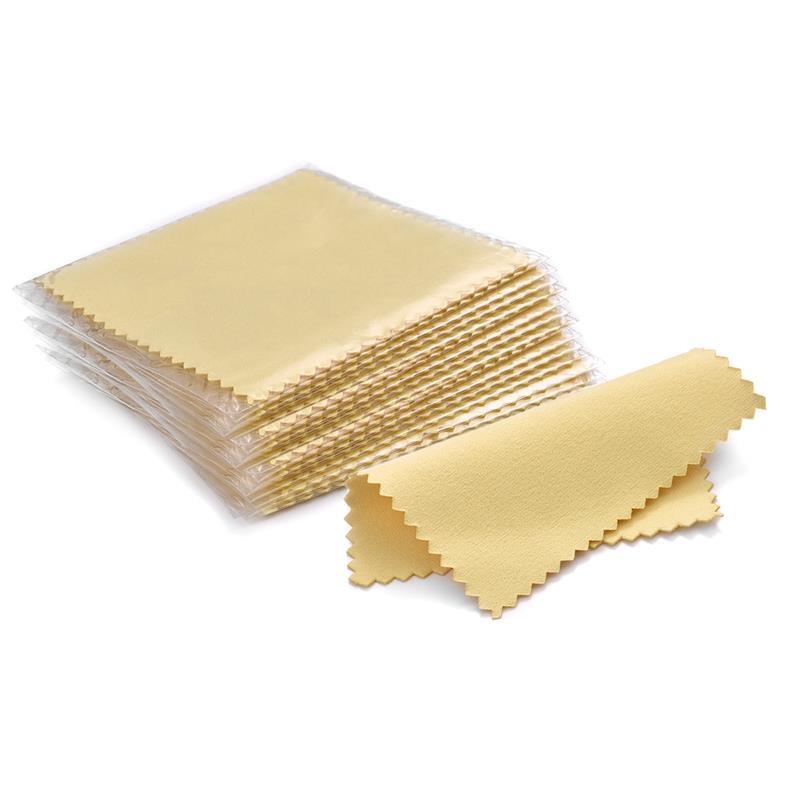 10 Pcs 8X8 Cm Schone Poetsdoek Polijsten Doek Voor Sterling Veeg Zilver Goud Platina Ornamenten Anti Dofheid sieraden Gereedschap: yellow