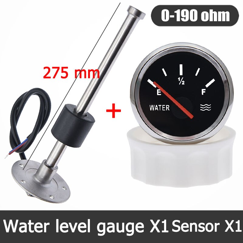52MM Water Level Gauge With 100-500MM Water Level Sensor 0-190ohm Water Liquid Tank Level Indicator: BS 275MM