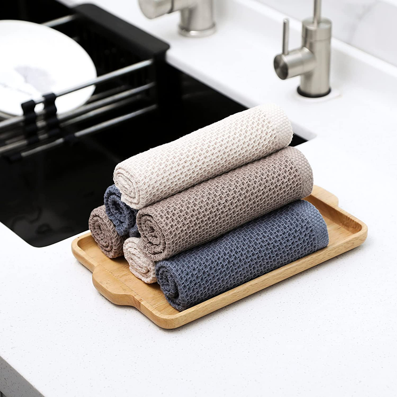 Paño de cocina de algodón toalla de cocina absorbente Ultra suave, paño de limpieza del hogar, utensilios de cocina, paño de lavado, trapo para platos