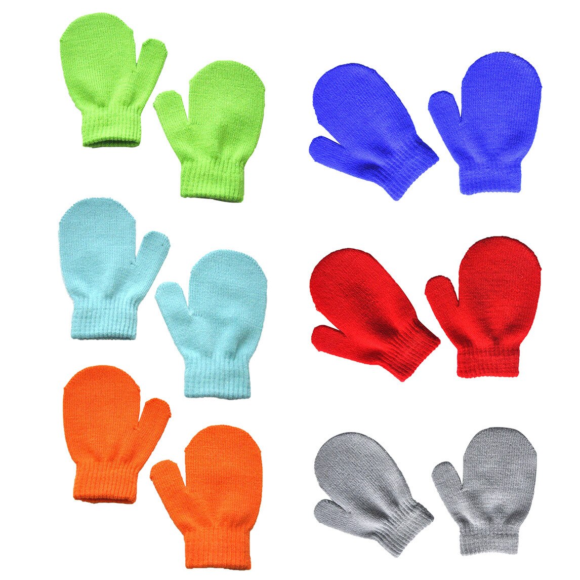 6Paare Winter Handschuhe Für freundlicher Kleinkind Baby Nette stricken Fäustlinge Heißer Mädchen Jungen Von Winter Warme Handschuhe Gants Hiver gießen Enfants: C