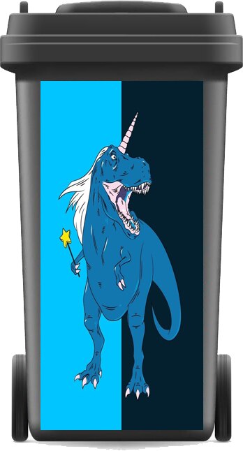 Modern Adhesive Removable Waterproof Sticker Decals Rubbish bin trash can Cover sticker Ktichen 120liter 240liter: 4 / 31x70cm(For120liter)