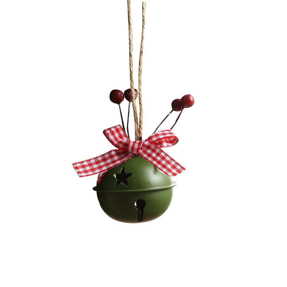Cute Bell Ornament Sturdy Shatterproof Bell Hanging Bell Tree Decor for Indoor Christmas Bell: Green 5
