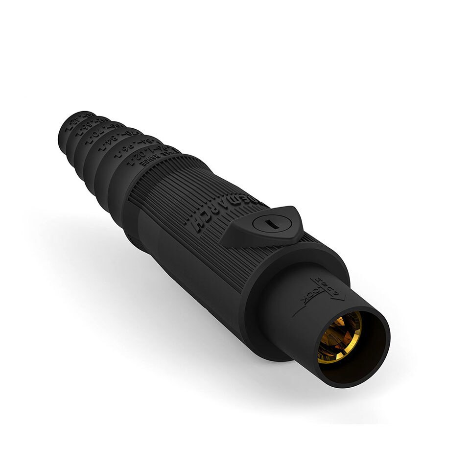 R-LOK 400A Female Plug American Standard Single Pole Power Connector Compatible with Camlock: Black