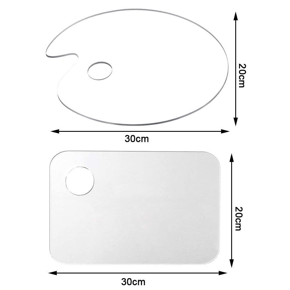 Acrylic Paint Palette Transparent Clear Gouache Artist Watercolour Paint For Oil Palette Tools Painting Easy Cleanup Mixing O1C8