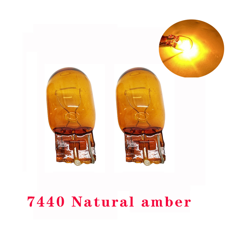 1/4/10pcs T20 7440 7443 WY21W W21W Halogen Bulbs 7443 W21/5W T20 Super Bright Backup Reversing Light For Car Signal Lamp 12V: Yellow / 3000K