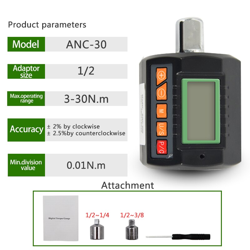 ANC-135 3-Piece Torque Wrench Tester With Torque A... – Vicedeal