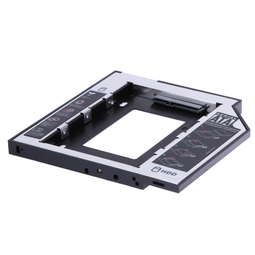 Newst Hard Disk Drive Bay Universal 2.5 2nd 9.5mm Ssd Hd SATA Hard Disk Drive HDD Caddy Adapter Bay For Cd Dvd Rom Optical Bay