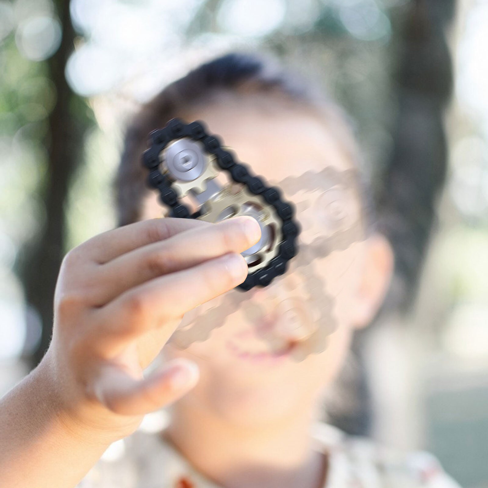 Kinderen Volwassen Reliver Stress Gyro Black Gear Chain Vingertop Tandwiel Vliegwiel Decompressie Speelgoed Antistress Zintuiglijke Fidget Speelgoed