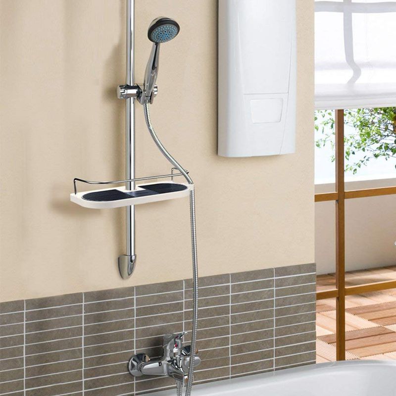 Doucheplank telescopisch verstelbaar badkamer organizer plank voor douchestang voor zeep shampoo lotion 18-25mm