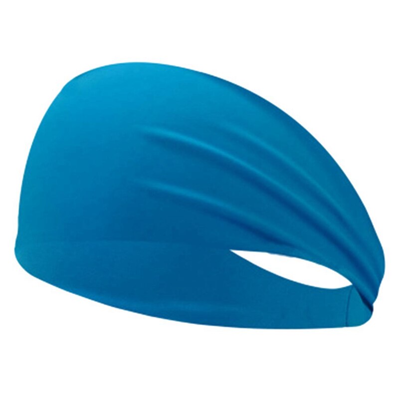 1Pc Sport Haarband Yoga Zweet Band Voor Vrouwen Mannen Running Fitness Hoofdband Mode Elastische Tulband Effen Kleur Haarband: BL