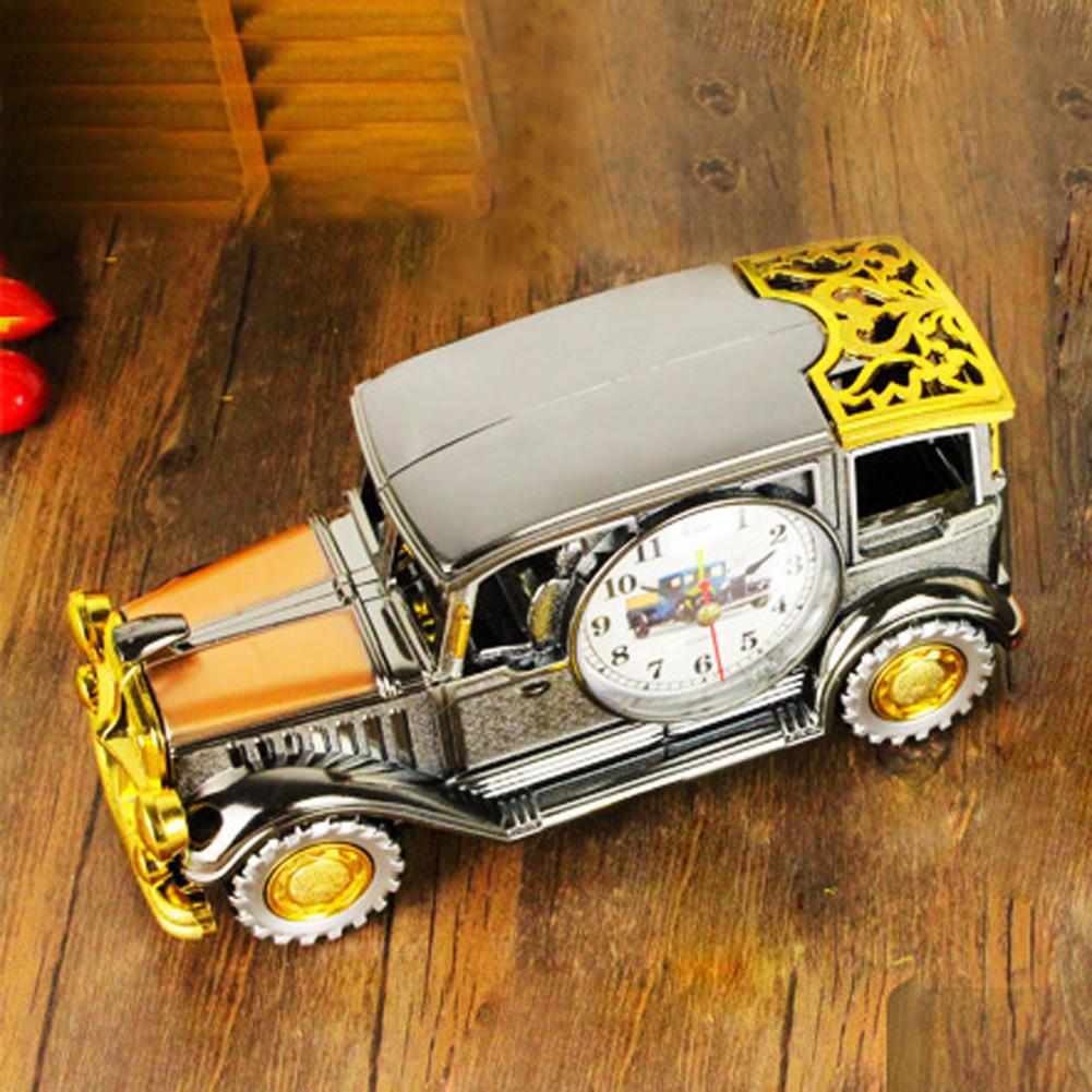 Reloj despertador Retro nostálgico para coche, antiguo de motor, decoración de mesa de escritorio, decoración de mesa de oficina, modelo despertador
