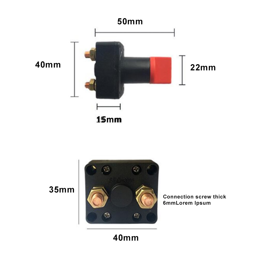 100a 12v batteribryter isolator batterifrakoblingsbryter drepe av/på-bryter til båter biler lastebiler yachter