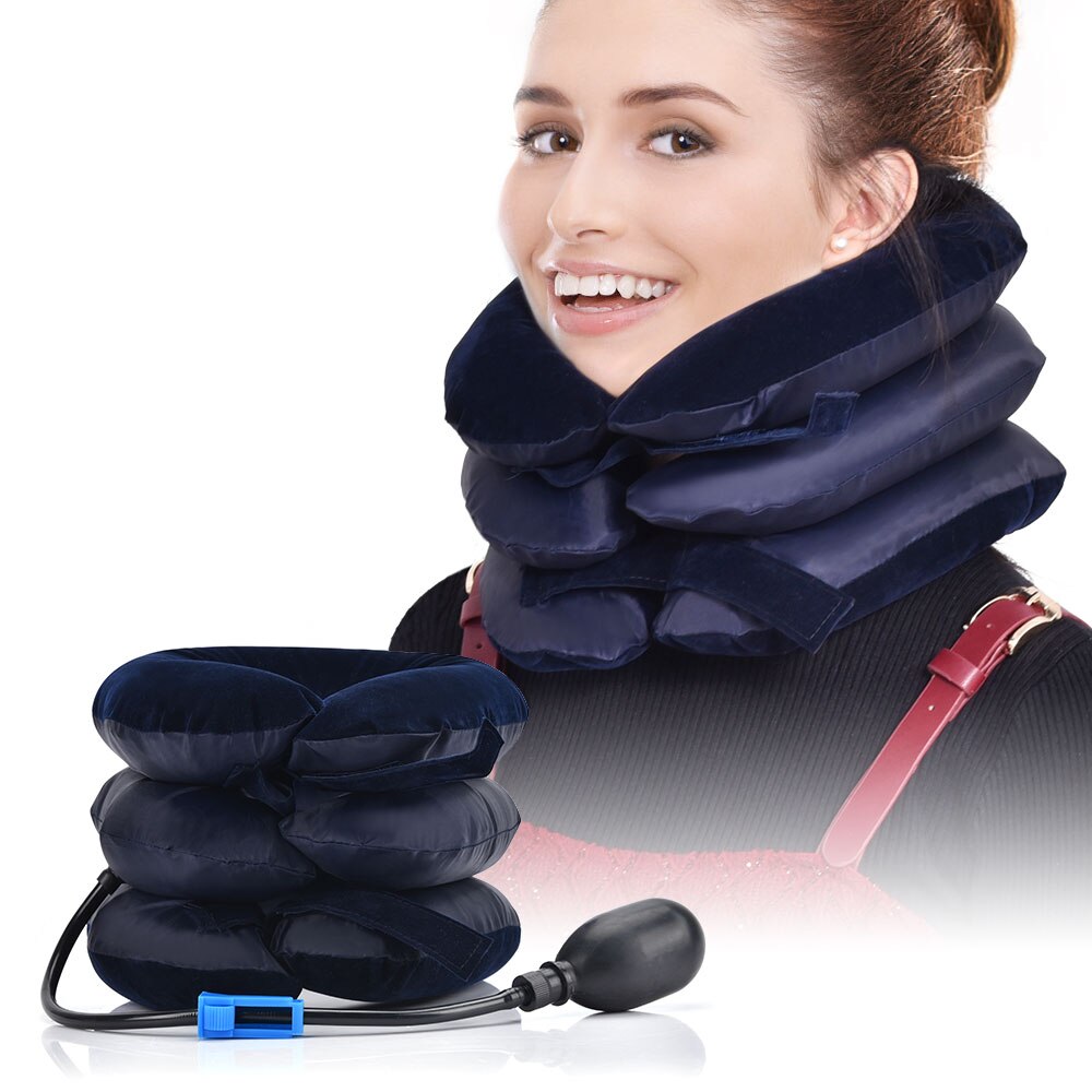 Neck Stretcher Inflatable Air Neck Traction Apparatus Device Soft Neck Cervical Collar Pillow Pain Stress Pain Relief Tractor