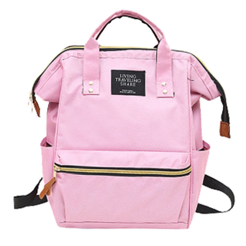 Harajuku Style Girls Backpack Multi Candy Color Student Schoolbag Bag Casual Students Outdoor Travel Shoulder Packs: Pink