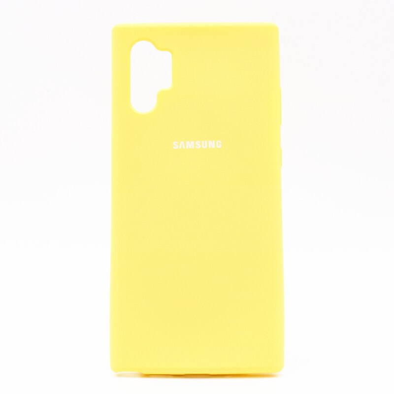 Samsung-funda Original con acabado de silicona, carcasa protectora trasera para Galaxy Note 10 Plus, Note 10 Pro: Galaxy Note 10 / Yellow