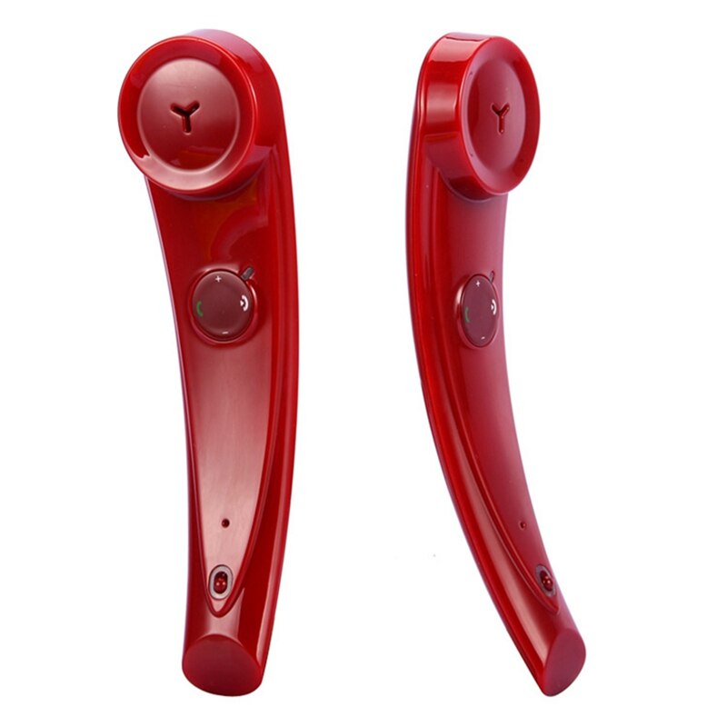 Wireless Bluetooth Stereo Sound Mobile Phone Handset Bluetooth Headset Mobile Phone Microphone: Red