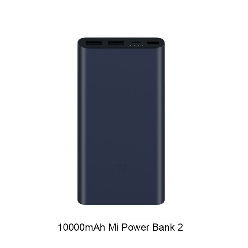 Original Xiaomi Power Bank 2 10000mAh Dual USB Quick 18W Charge Portable Charger Micro USB 10000 mAh External Portable Charger: 10000mAh Black