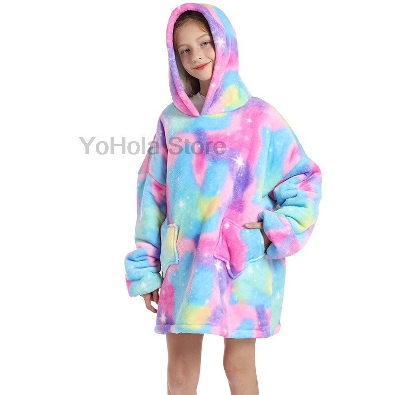 Kleinkind Mädchen Nette Avocado Hoodies Winter Super warm zur Seite fahren Kleinkind Jungen Mädchen lässig Übergröße Decke Vlies Hoodie Homewear