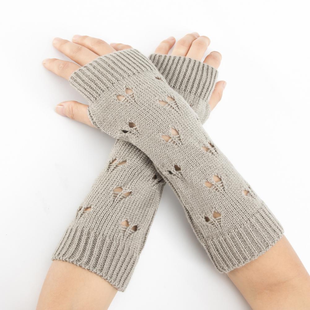 Paire de gants de poignet, 1 paire, cœur creux, résistant à l'usure, , Jacquard, cœur, sans doigts