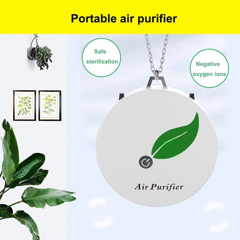 6 Million Negative Ion Air Purifier Necklace Air Purifier Mini Wearable Anion Negative Ionizer Generator With Oxygen Bar