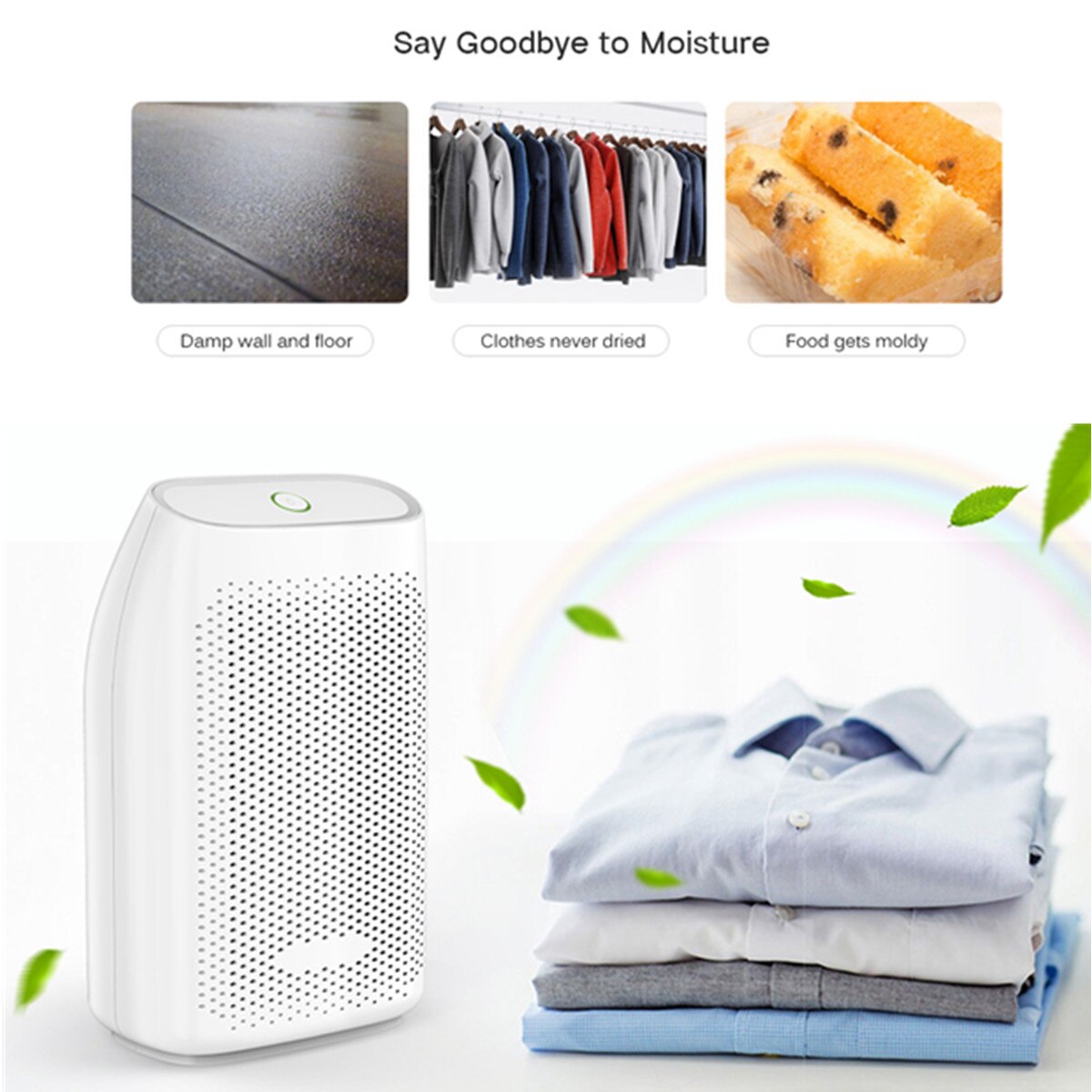 AC110-240V 700ml Home Air Dehumidifier Semiconductor Desiccant Moisture Absorber Car Mini Air Dryer Electric Cooling Machine