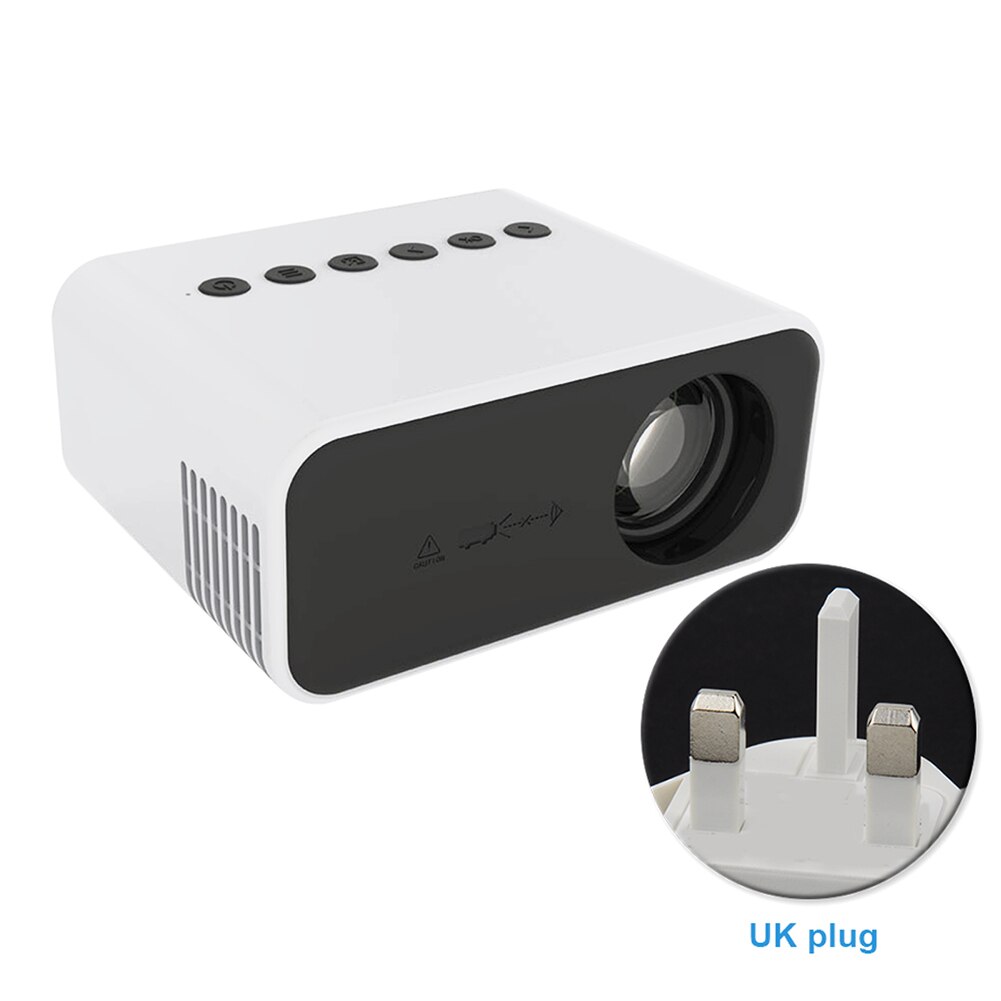 Theater Draagbare Usb Ondersteuning Mobiele Telefoon Abs Mini Projector Met Led Licht Audio Av Android Home Media Video Player Wifi: White / ons aansluiten