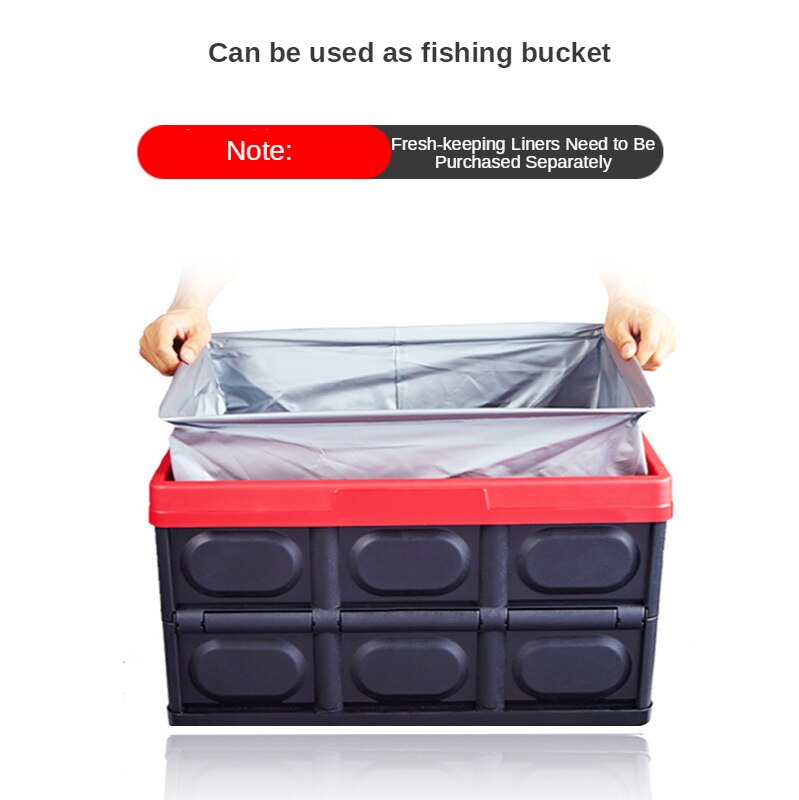 Caja de almacenamiento plegable para maletero de coche, herramientas de pesca de alta capacidad, caja organizadora de artículos diversos, caja organizadora para salida de alimentos, caja de accesorios para bebidas