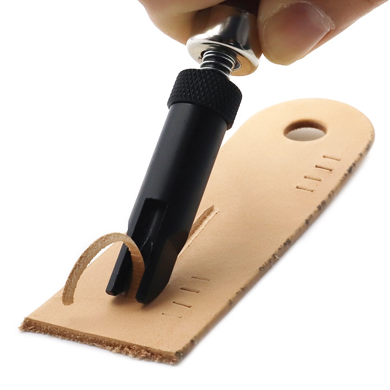 Diy Leer Hulpmiddel V-Groef Type Push Groovende Apparaat Verstelbare Handvat Groover Craft Guts Gereedschap Naaien Leer Hobbygereedschappen