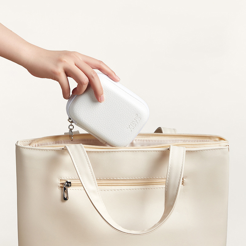 Sac de rangement portable en cuir Élpour gadgets numériques, mini coque rigide, étui de chargeur pour écouteurs, câble de données, évaluation de disque U