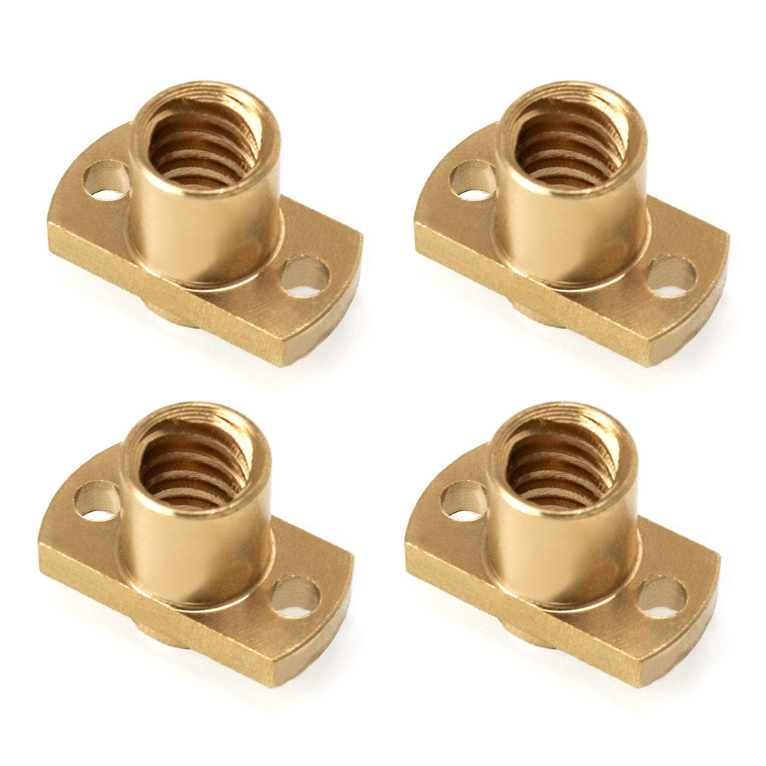 1pc T8 Vite di Piombo dado Flangia dado in Ottone Passo 2mm Piombo 2mm/8mm Motore Trapezoidale Vite Dadi Vite di Piombo per parti della stampante 3D CNC