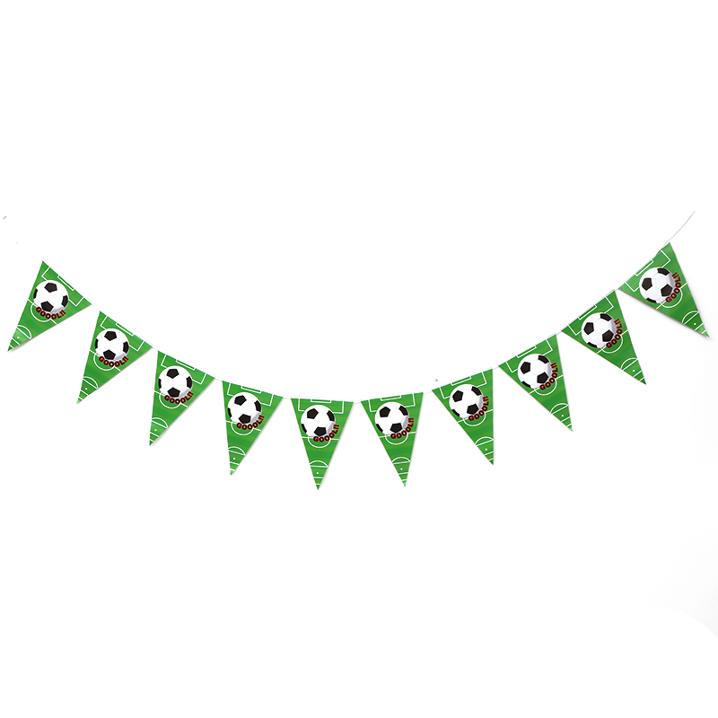 Decoraciones de de cumpleaños de fútbol para niños, globos de temática de fútbol, juego de vajilla para niños, platos de papel, servilletas, tazas, bandera