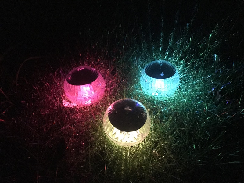 Udendørs flydende undervands kugellampe soldrevet farve skiftende swimmingpool fest natlys til gård damhave