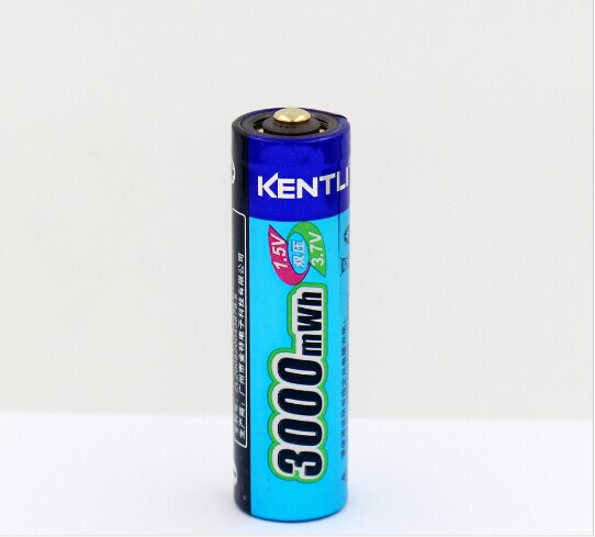Neue Leistungsstarke KENTLI Batterie AA 1,5 V 3000mWh Polymer Lithium-li-Ion Akkus Halloween Weihnachten ect.: 1pc Batterie