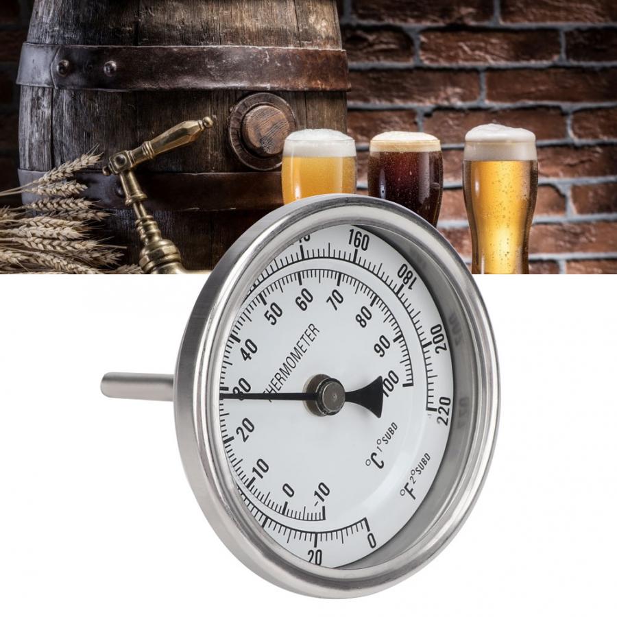 Termómetro de acero inoxidable NPT de 1/2 "para fermentación de cerveza en el hogar, termómetro con esfera de Metal